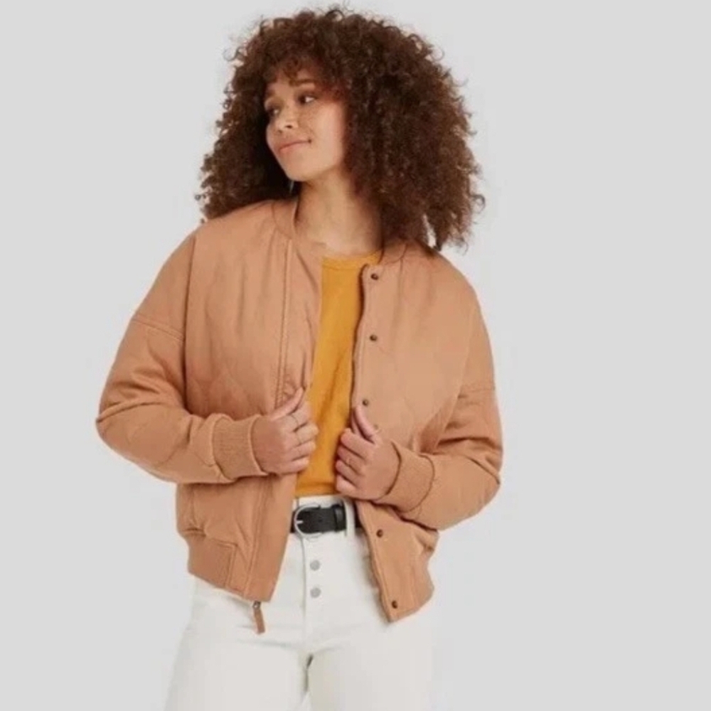 Universal Thread Quilted Utility Jacket Bomber Zi… - image 1